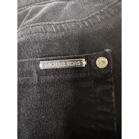 Michael Kors Black Corduroy Straight Leg Pants Women’s Size 12 Cotton Blend - Picture 5 of 9